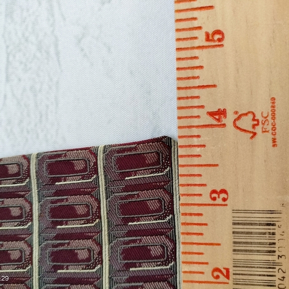 Robert Talbott Best of Class Necktie Tie Silk Striped Geometric Parisian Maroon - Picture 9 of 11